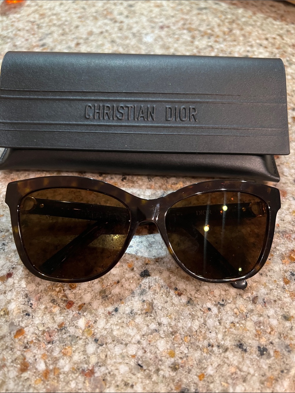 Dior Women's Dark Brown Tortoiseshell Sunglasses